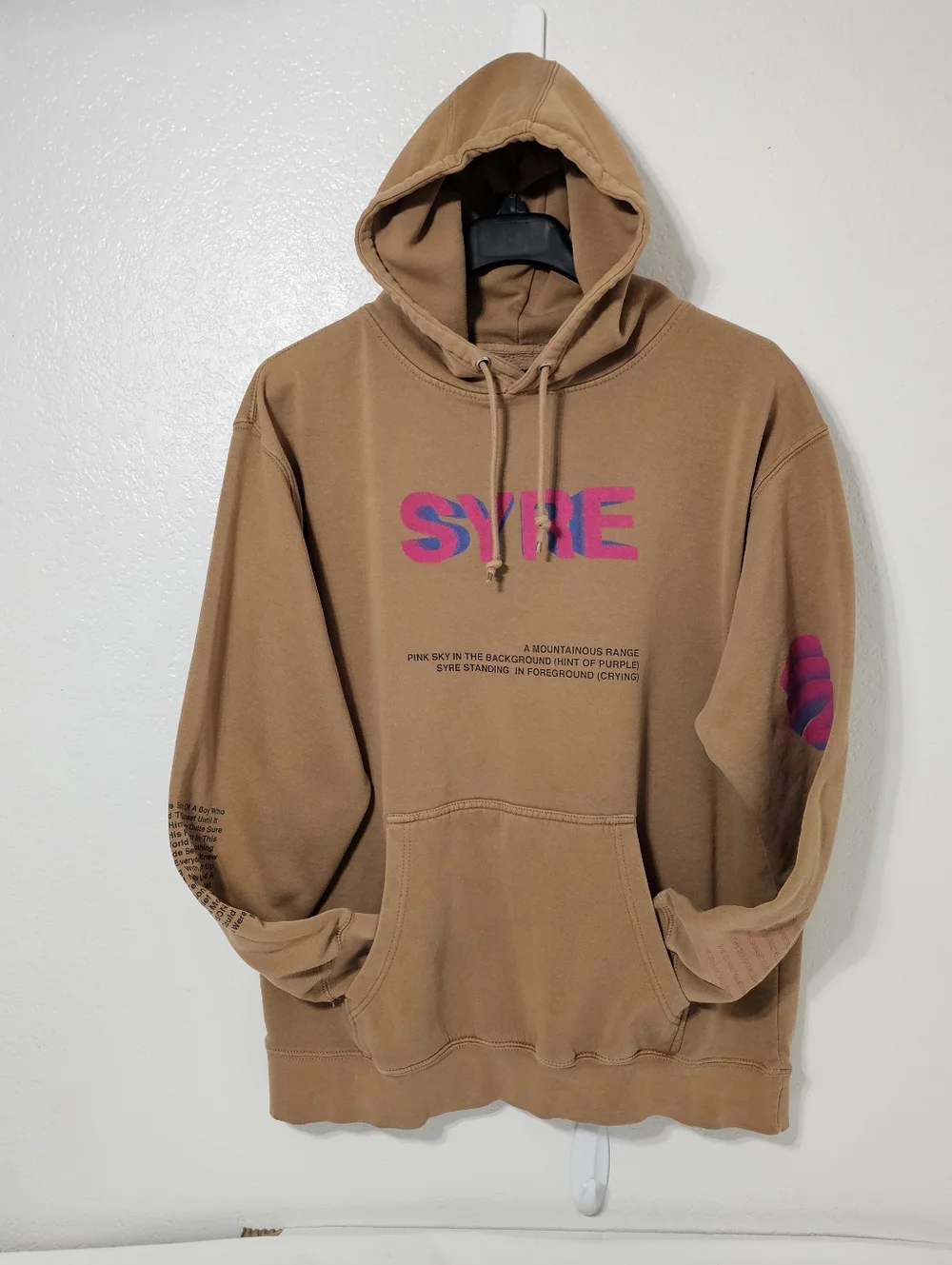 Jaden Smith SYRE Beautiful Confusion Hoodie Tan Pullover Merch Streetwear Unisex - Picture 2 of 9